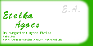 etelka agocs business card